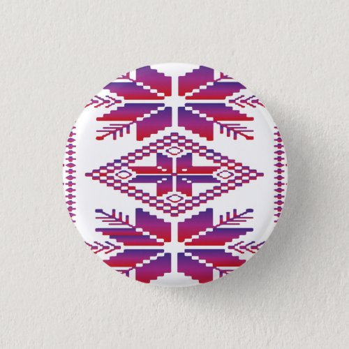 Colorful Geometric Design shapes and Stars Button