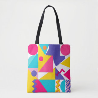 Colorful Geometric Design Tote Bag