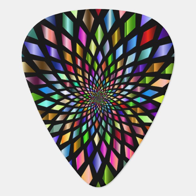 Colorful Geometric Diamonds Guitar Pick (Front)