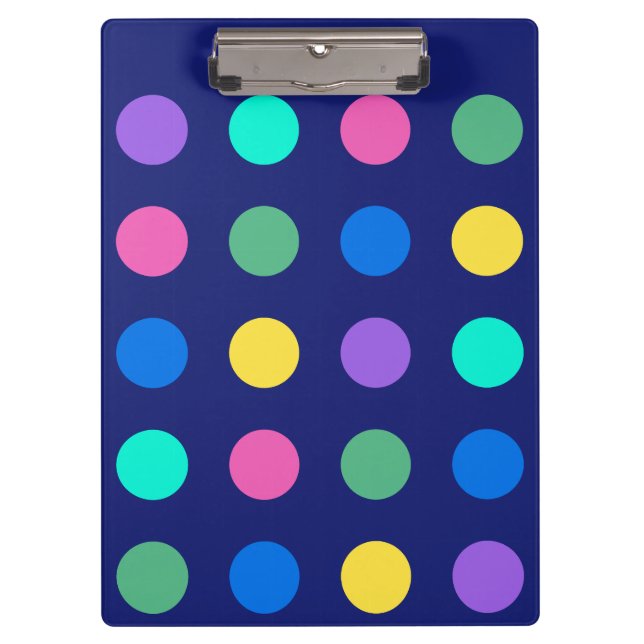 Colorful Geometric Dots Clipboard (Front)