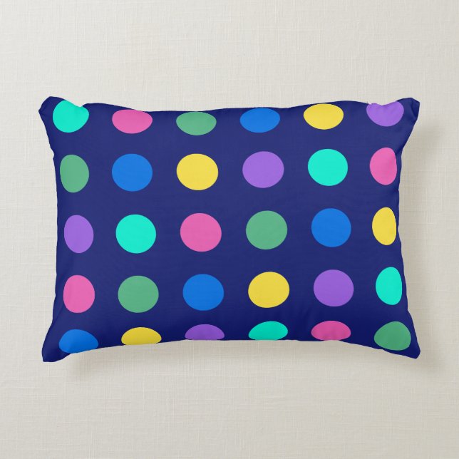 Colorful Geometric Dots Pillow (Front)