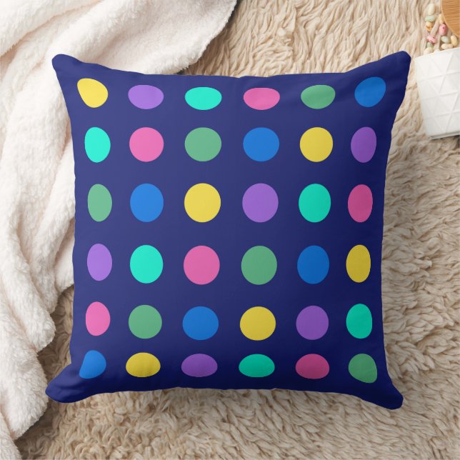 Colorful Geometric Dots Pillow (Blanket)