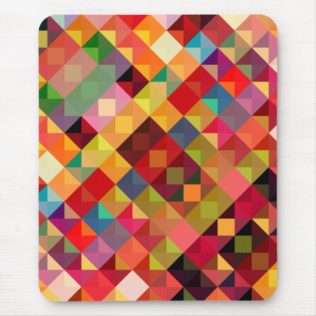 Colorful Geometric Fine Art Mouse Pad (Front)