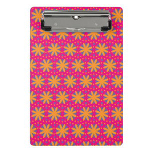 Colorful Geometric Flower Design Mini Clipboard