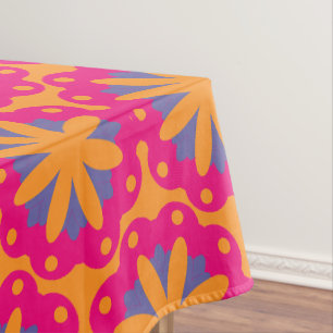 Colorful Geometric Flower Design Tablecloth