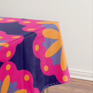 Colorful Geometric Flower Design Tablecloth