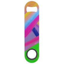 Colorful Geometric Fractals Speed Bottle Opener