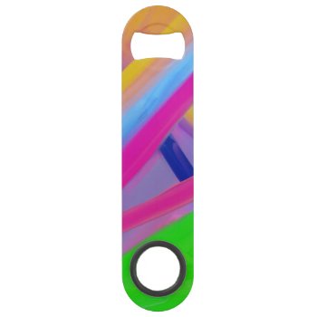 Colorful Geometric Fractals Speed Bottle Opener by UniquePartyStuff at Zazzle