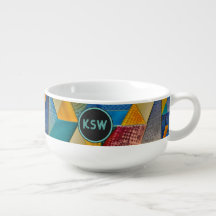 Colorful Geometric Glass - Mid Century 1930s Decor