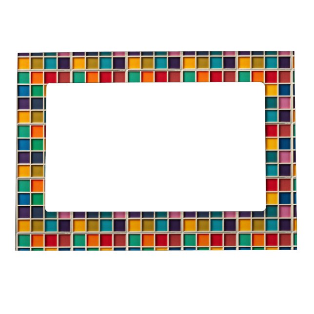 Colorful Geometric Grid Panel Magnetic Frame (Front)