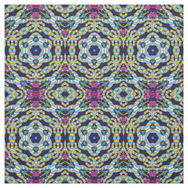Colorful Geometric Kaleidoscope Fabric (Swatch)