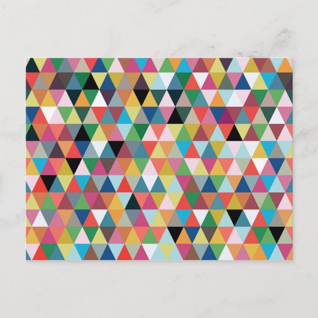 Colorful Geometric Kaleidoscope Pattern Postcard (Front)
