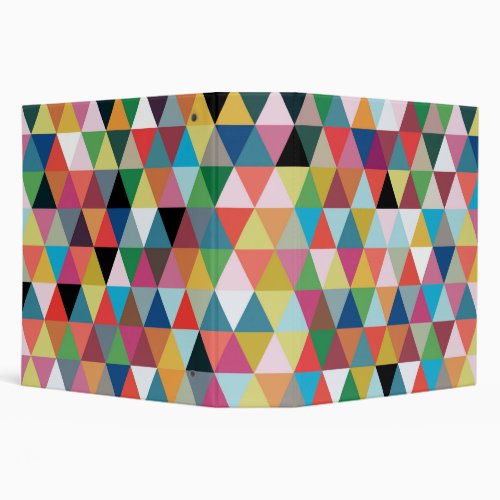 Colorful Geometric Kaleidoscope Patterned Binder