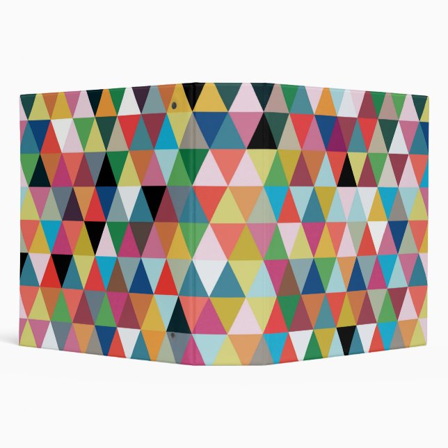 Colorful Geometric Kaleidoscope Patterned Binder (Background)