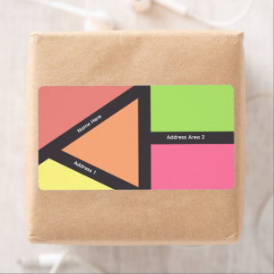 colorful geometric Labels