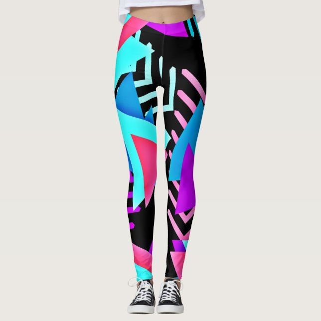 Colorful Geometric Leggings (Front)
