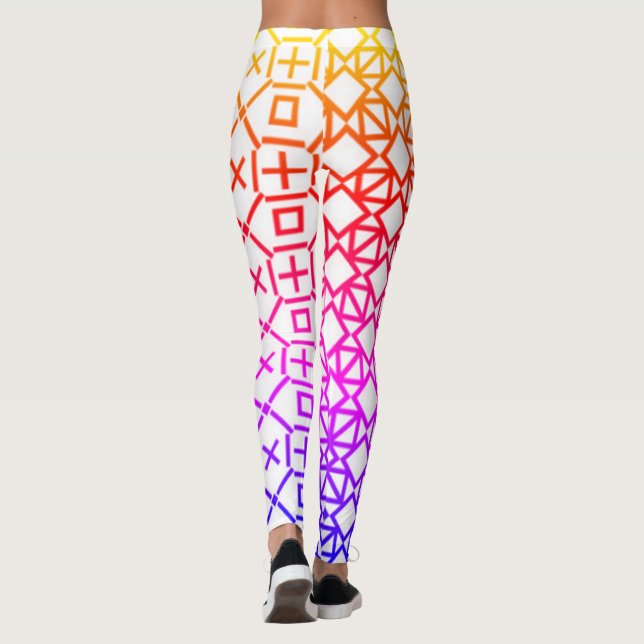 Colorful Geometric Leggings (Back)