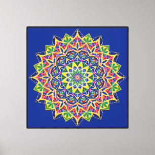 Colorful Geometric Mandala Canvas Print