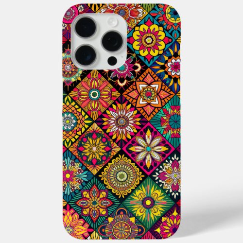 Colorful Geometric Mandala iPhone 15 Pro Max Case