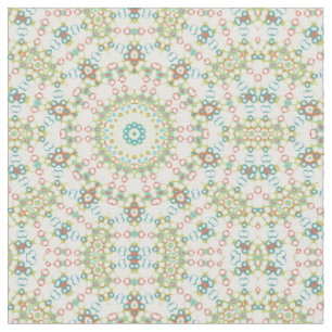 Colorful Geometric Mandala Pattern Fabric