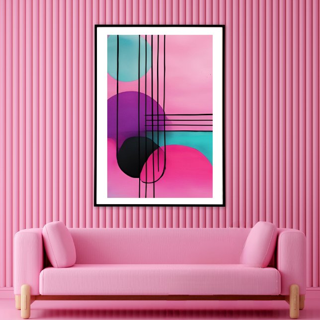 Colorful Geometric Modern Art unframed Poster (Creator Uploaded)