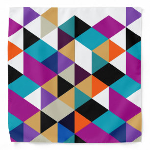 Colorful Geometric Modern Pattern Bandana