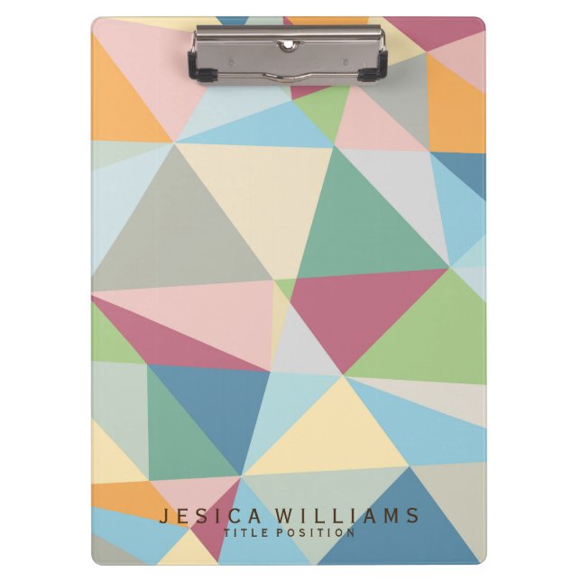 Colorful Geometric Modern pattern Clipboard (Front)