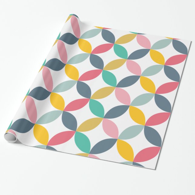 Colorful Geometric  Modern Pattern Wrapping Paper (Unrolled)