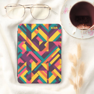 Colorful Geometric Monogram Kindle Cover