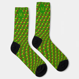 Colorful Geometric Monogram Socks