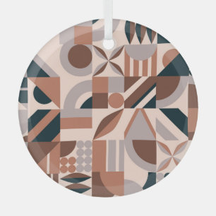 Colorful geometric mosaic, abstract background. glass ornament