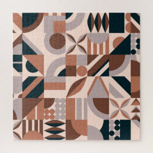 Colorful geometric mosaic, abstract background. jigsaw puzzle