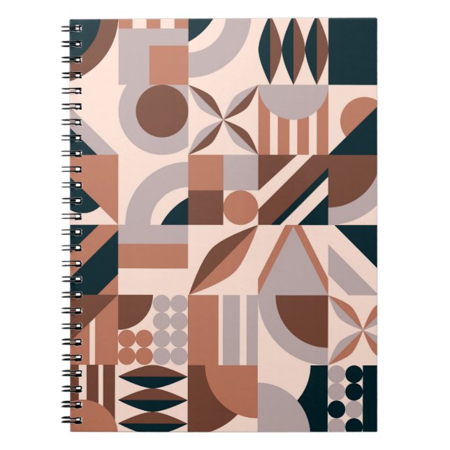 Colorful geometric mosaic, abstract background. notebook (Front)