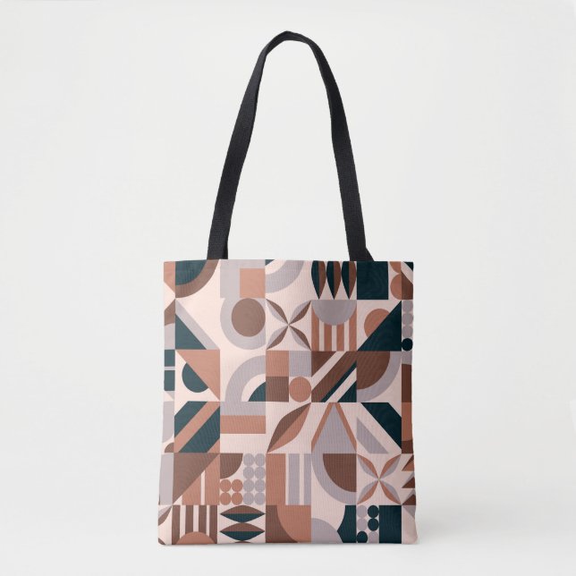 Colorful geometric mosaic, abstract background. tote bag (Front)