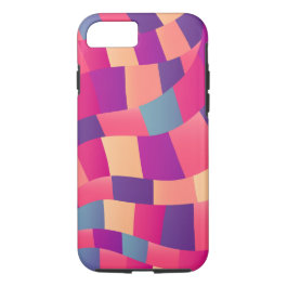 Colorful Geometric Mosaic Pattern iPhone Case