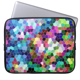 Colorful Geometric Mosaic Pattern Laptop Sleeve