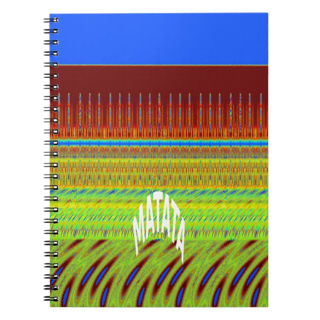 Colorful Geometric Motif Art Print Notebook (Front)