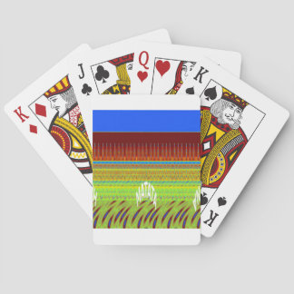 Colorful Geometric Motif Art Print Poker Cards