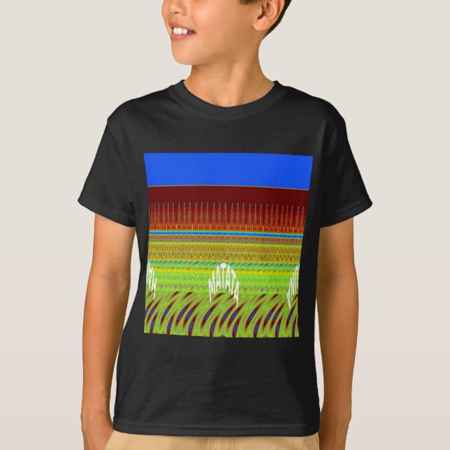Colorful Geometric Motif Art Print T-Shirt (Front)