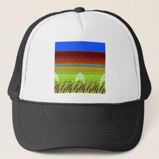 Colorful Geometric Motif Art Print Trucker Hat