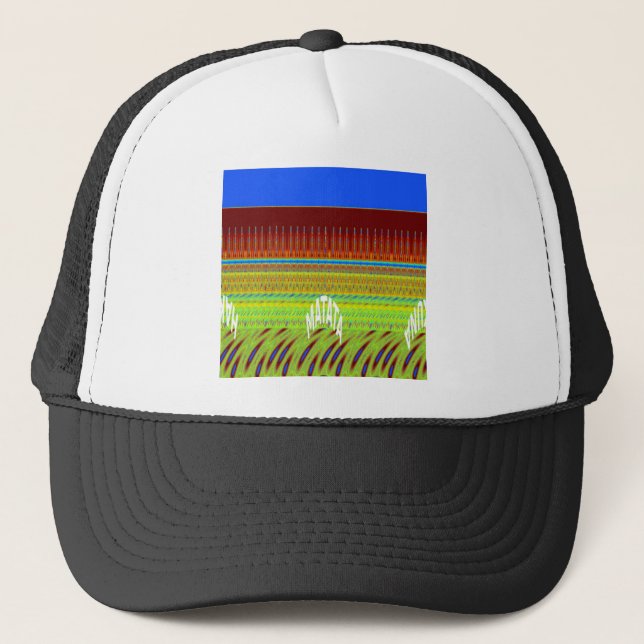 Colorful Geometric Motif Art Print Trucker Hat (Front)
