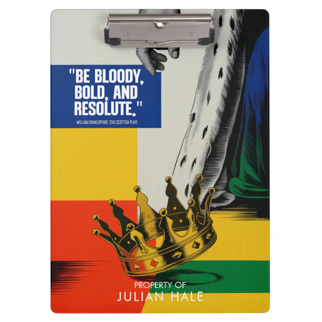 Colorful Geometric Motivational Shakespeare Quote  Clipboard