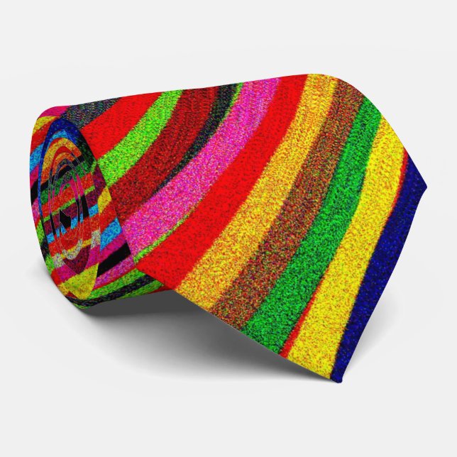Colorful Geometric Neck Tie (Rolled)