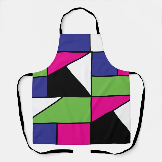 Colorful Geometric Pattern Apron (Front)