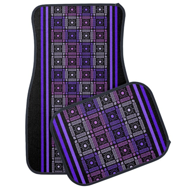 Colorful Geometric Pattern           Car Floor Mat (Set)