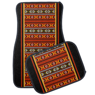 Colorful Geometric Pattern Car Floor Mat