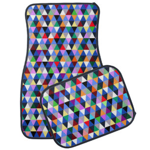 Colorful Geometric Pattern Car Floor Mat