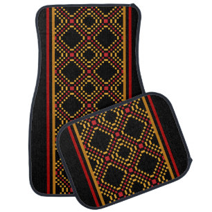 Colorful Geometric Pattern Car Floor Mat