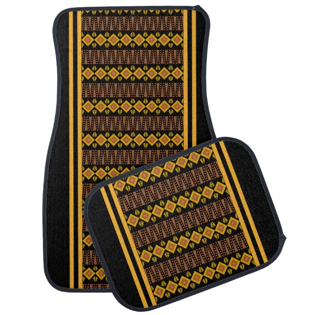 Colorful Geometric Pattern           Car Floor Mat (Set)