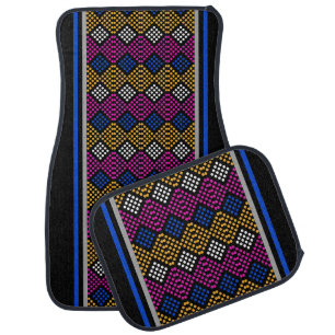 Colorful Geometric Pattern Car Floor Mat